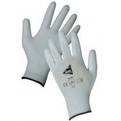 Lot de 12 paires de gants polyuréthane blancs MF102