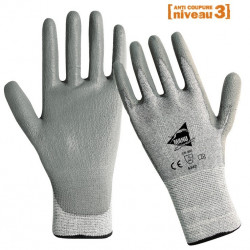 Lot de 12 paires de gants gris polyuréthane ANT305s